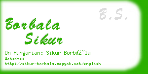 borbala sikur business card